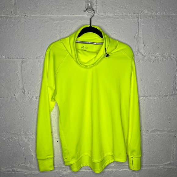Nike Tops - NIKE Bright Neon  Yellow Cowl Neck Top